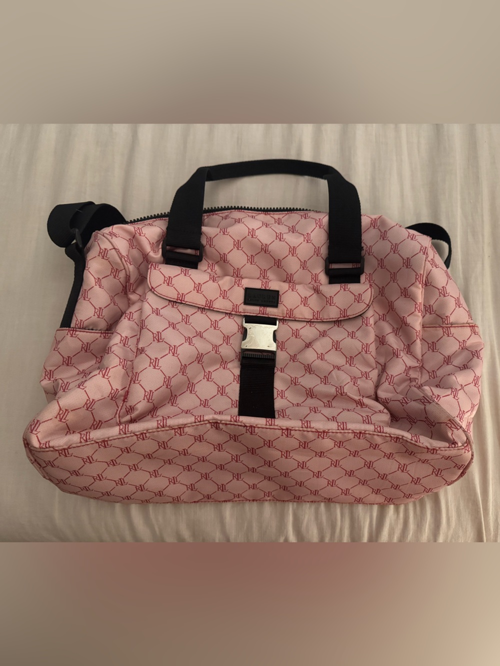 Ralph Lauren Women's Duffel Bag Clasp Tote